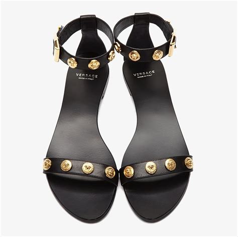 versace sandalen damen|versace sandals black and gold.